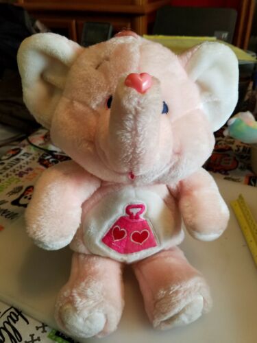 Vintage 1984 Care Bear Cousins Plush Lotsa Heart Pink Elephant Kenner