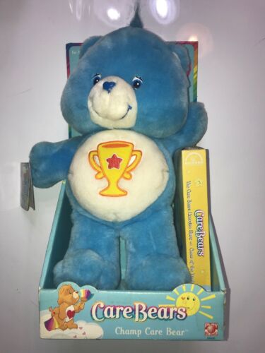 2003 CARE BEAR CHAMP BEAR W/VHS - NEW Old Stock