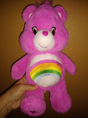 Care Bears Cheer Bear Bright Pink with Rainbow 13