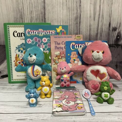 Care Bears Plush Stuffed Animals Figures Books Spoon Notebook Collectors Lot