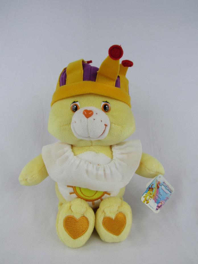 Care Bears King Funshine Bear Journey to Joke A Lot Rare Stuffed Plush Toy New