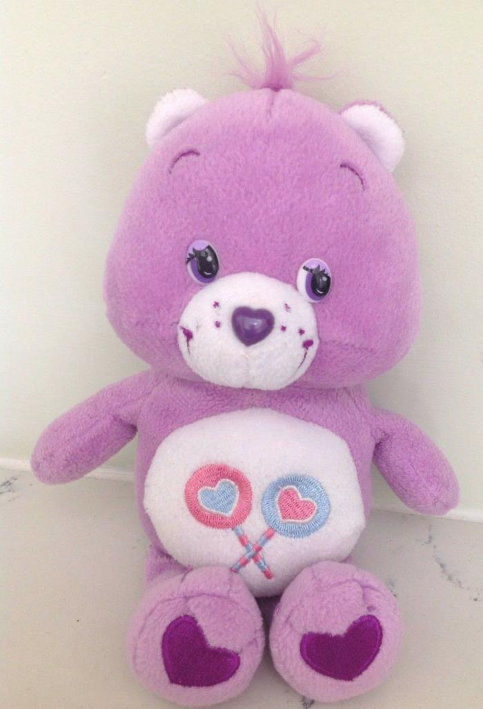 Share Bear Plush Care Bear Purple Heart Lollipops Stuffed Animal 9