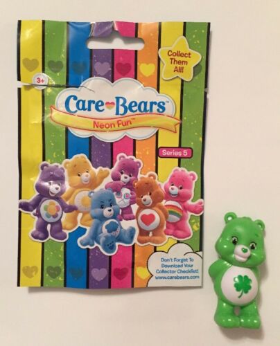 HTF 2016 Care Bears Good Luck Neon Fun Collectible Blind Bag Figure EUC