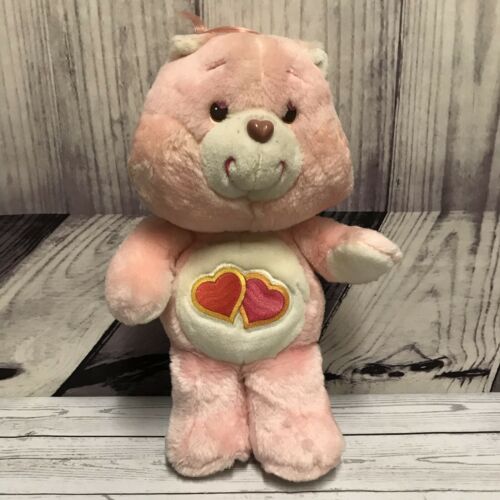 Vintage 1983 Kenner Care Bear Plush Love a Lot Bear Pink Stuffed Animal Toy (C3