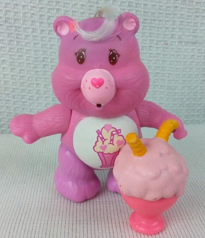 Vintage Care Bears Poseable Figure Share Bear with Shake Accessory 1983 Kenner