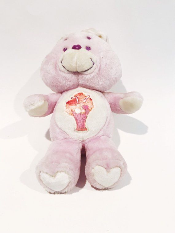 Vintage Care Bear Share Bear Plush Stuffed Animal Lilac 13