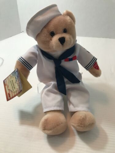 Chantilly Lane Military Singing Navy Teddy Bear Military Navy Gift Teddy Bear