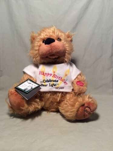 PBC Talking Animated NOAH Teddy BEAR Happy Birthday 12” Stuffed Plush w Tag