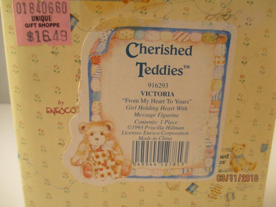 Cherished Teddies, #916293.  Victoria