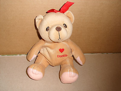 Cherished Teddies 1999 bean bag soft plush Cookie bear 7''