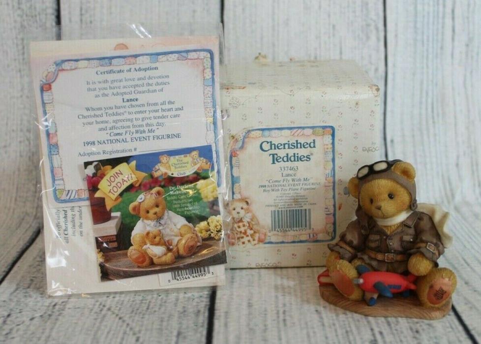 Cherished Teddies Lance Come Fly With Me  #337463 Vintage 1997 Figurine