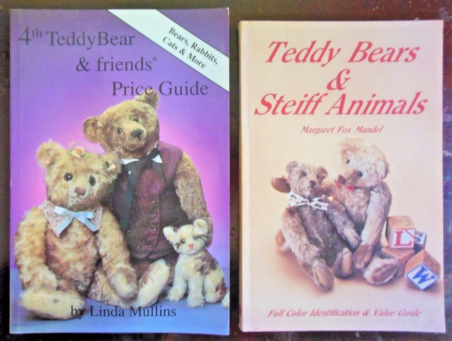 2 Teddy Bear Books with Price Guides-Linda Mullins 1995 & Margaret Mandel 1984