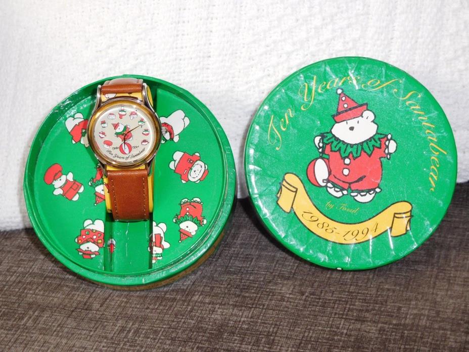 Dayton Hudson Ladies Wrist Watch-10 Years Of Santa Bear-RARE