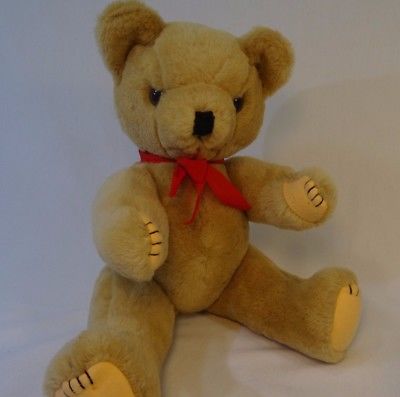 Vintage Jointed Teddy Bear Plush 16