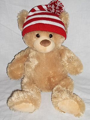 Gund Teddy Bear Soft Plush Red White Snow Cap Ski Hat NWT