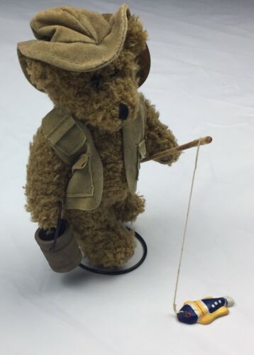 Mayfaire Collection Bear Fisherman Ross 7 Inches Tall With Base