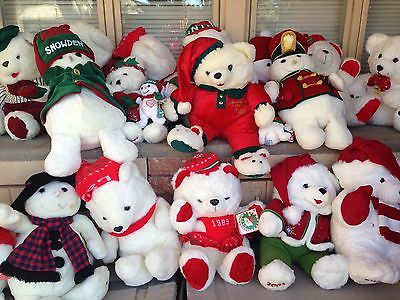 1986-2015 Christmas Kmart / Walmart Plush Stuffed Animal Bear Lot
