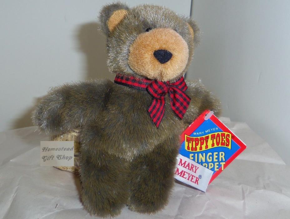Buster the Brown Bear retired 4in Mary Meyer Tippy Toes plush Finger Puppet