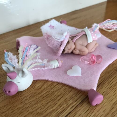 Handmade Sleeping Unicorn Baby Mat With Acessories