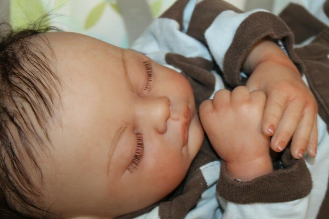 Reborn baby doll sweet lifelike newborn baby boy Owen with 3d skin OOAK