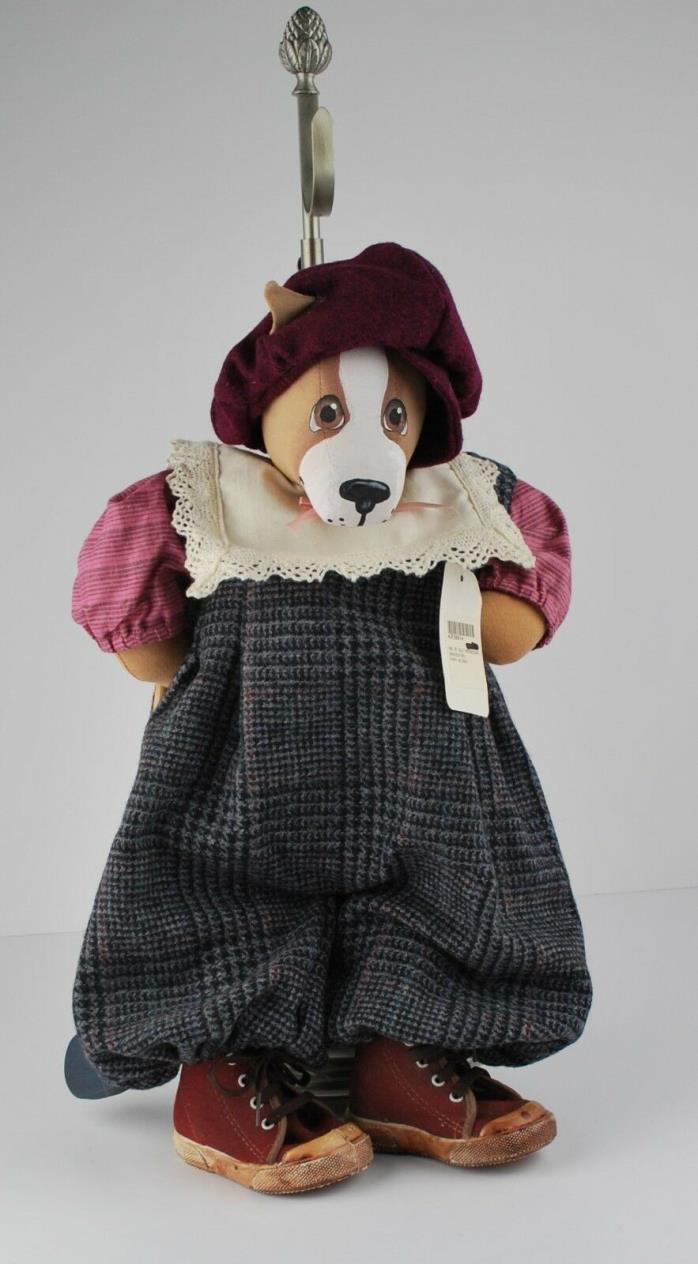 Jan Shackelford OOAK Puppy One of a Kind Cloth Doll Janimal Golf 1997