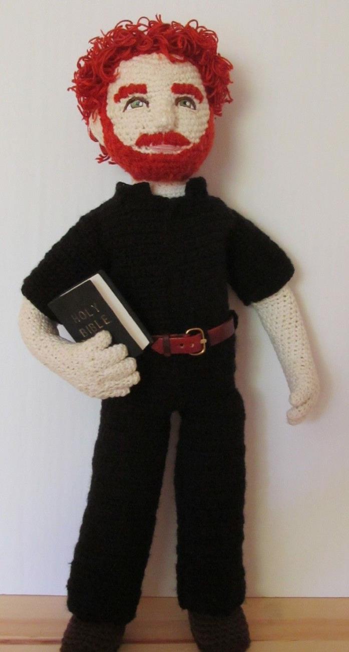 OOAK Crocheted Irish Clergyman Doll