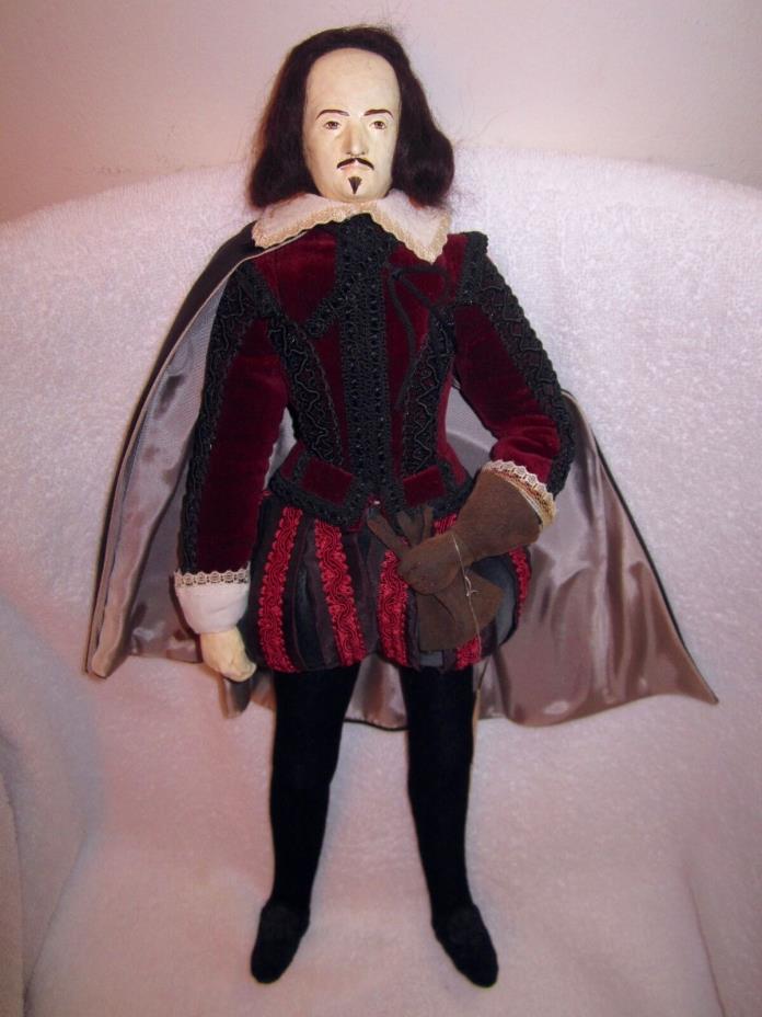 Vintage Brenda Price 1983 William Shakespeare Doll Handmade England -Very Rare!