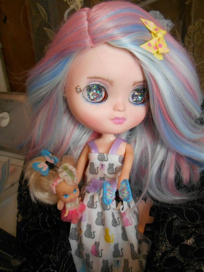 OOAK Custom Icy doll with complete outfit and stand