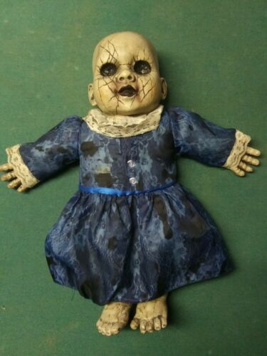 Ooak Horror goth art doll, Reborn Demon baby