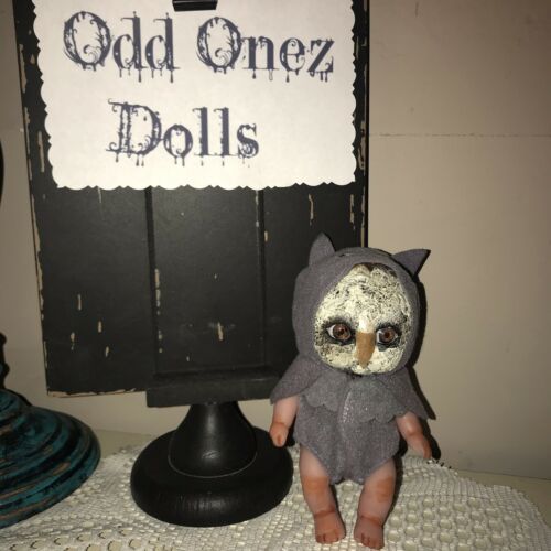 Howl Ooak Gothic Goth Baby Owl Horror Doll