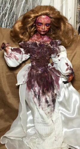 OOAK Creepy Porcelain Living Dead Zombie Bride Doll Huge 20