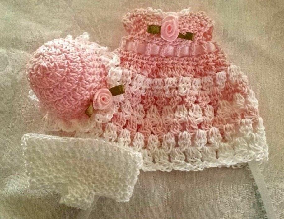 5 inch Crochet Outfit for Itty Bitty Berenguer Doll Dress Hat Panties Thread