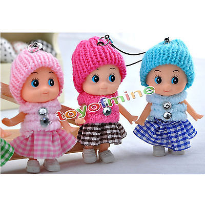 6PC Unisex Girl's Soft Cute Mini Doll Interactive Baby Dolls Educational Toy
