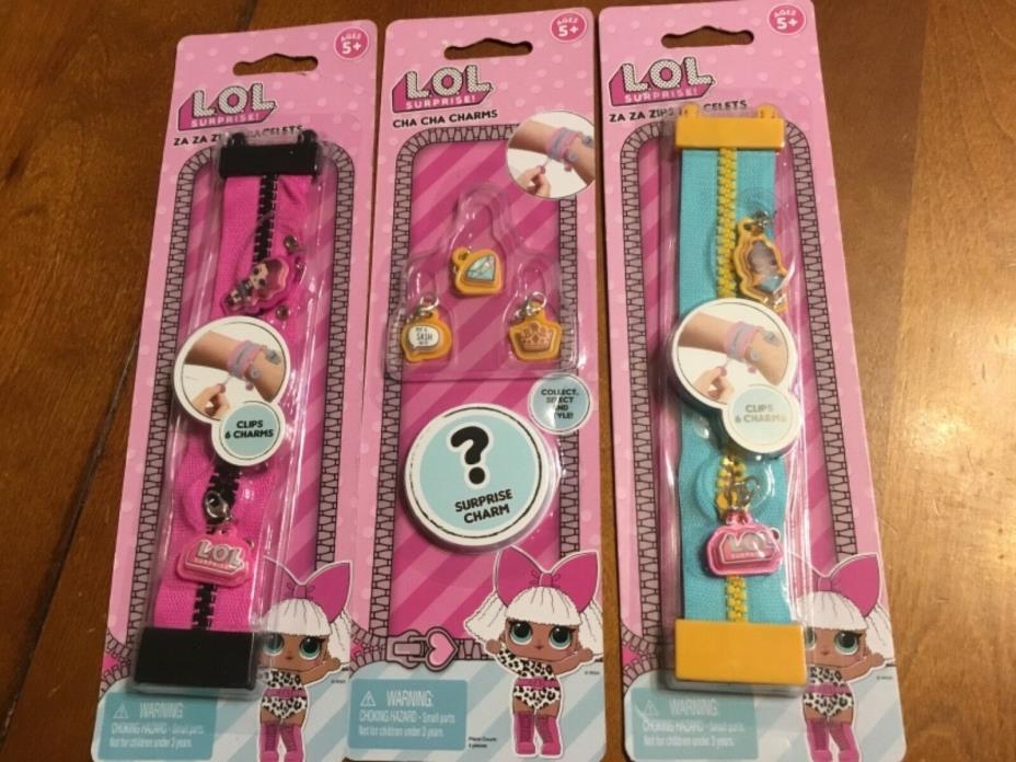 LOL suprise: za za sips bracelets and cha cha charms bundle ( BRAND NEW)