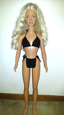 Black Hand Crochet Bikini For The My Size Barbie Doll