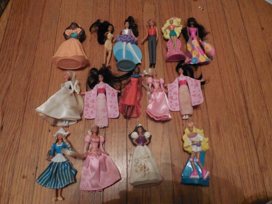 Lot of 15 assorted McDonald Barbie Dolls