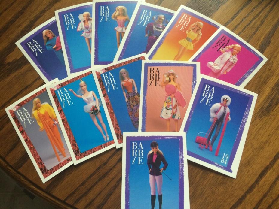12 Barbie Trading Cards