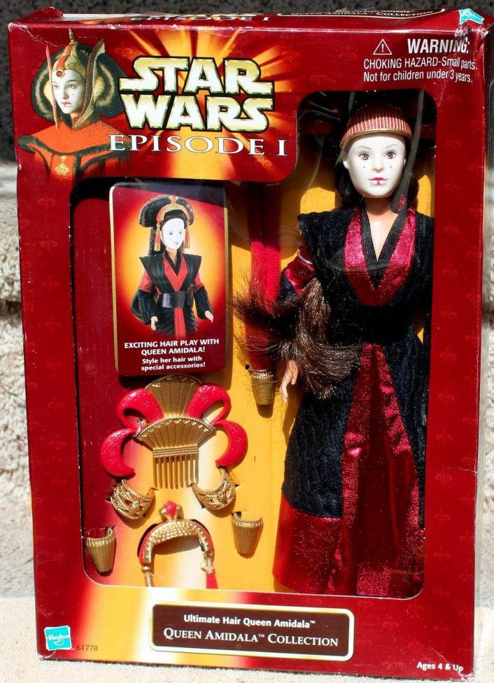 STAR WARS ULTIMATE HAIR QUEEN AMIDALA COLLECTION DOLL HASBRO NEW in TLC BOX 1998