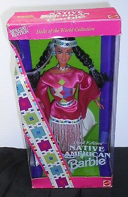 NATIVE AMERICAN BARBIE DOLL, 1994 DOLLS OF THE WORLD, 12699, DISPLAYED IN BOX!