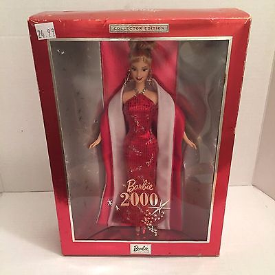 Red Dress 2000 Barbie Doll COLLECTOR Edition Holiday Celebration New