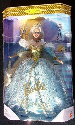 BRAND NEW MATTEL COLLECTOR EDITION BARBIE AS CINDERELLA DOLL WITH GLASS SLIPPER