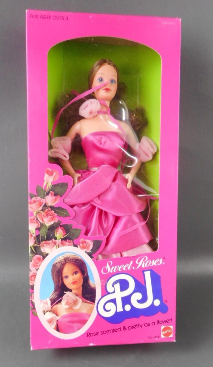 Barbie Sweet Roses PJ Doll #7455 New Never Removed from Box 1983 Mattel, Inc. 3+