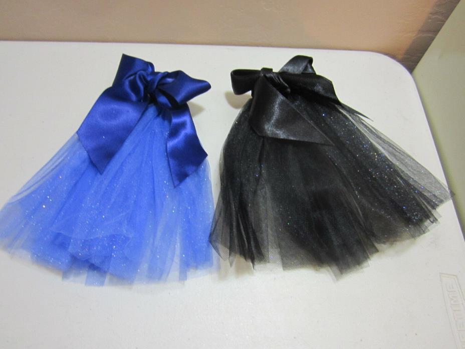 2 Very Velvet Sparkly Skirt Wraps: Teresa's Black Wrap & Kira's Blue Wrap - 1998