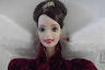 Hand Painted Porcelain Holiday Ball Barbie Doll With Swarovski Crystal Jewelry