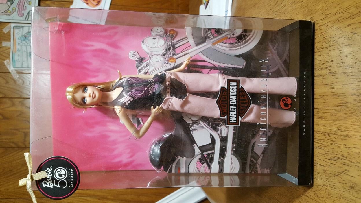 Harley Davidson 50th Fiftieth Anniversary Barbie pink label