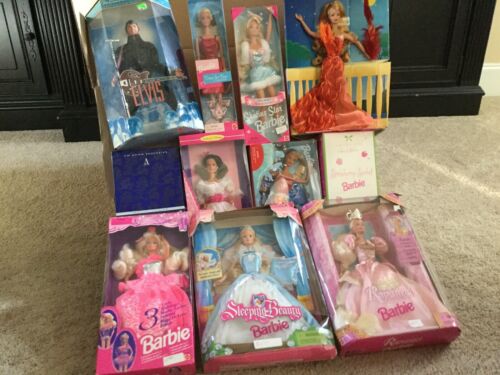 30 barbie dolls new, most still in boxes