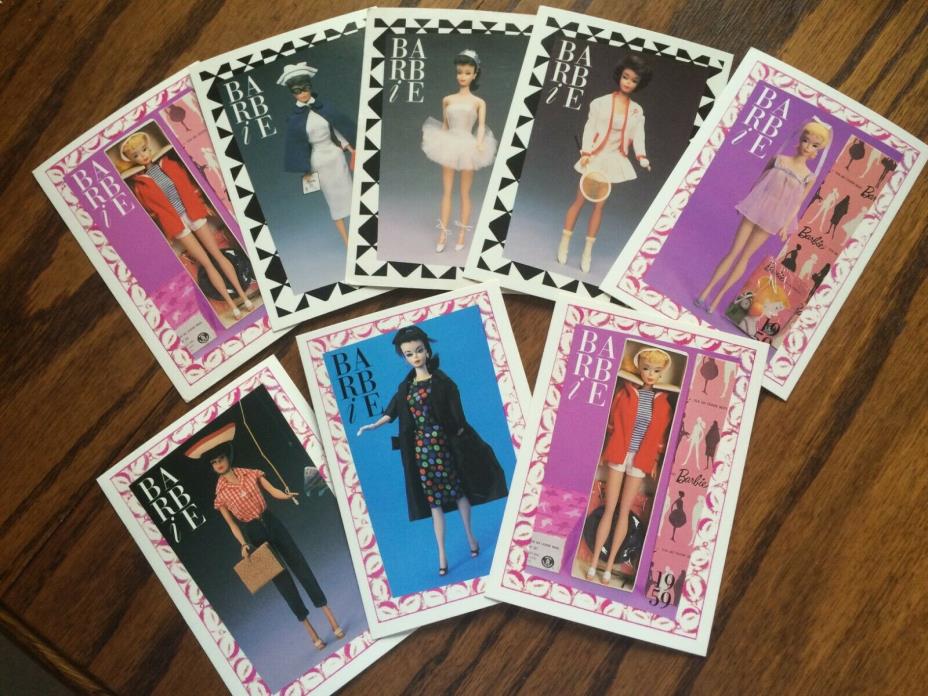 8 Barbie Trading Cards