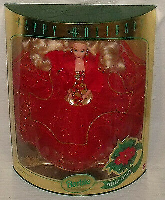 Happy Holidays Barbie Doll 1993 Never Removed From Box 10824