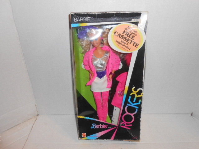 RARE VINTAGE MATTEL BARBIE ROCKS WWITH IRON ON DECAL AND CASSETTE DOLL BOXED