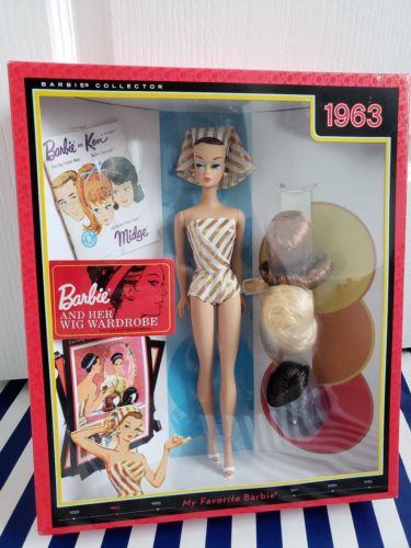 New NRFB Barbie Doll Vintage Repro Fashion Queen Reproduction 1963 My Favorite